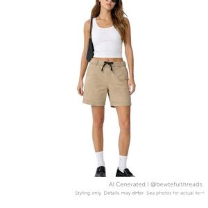 Neutral Utility Stretch Shorts 8” Mid Rise Capsule Workwear 32